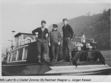 v.l.Detlef Zimmer,Schiffsjunge Reinhard Wagner u.J�rgen Kessel 
